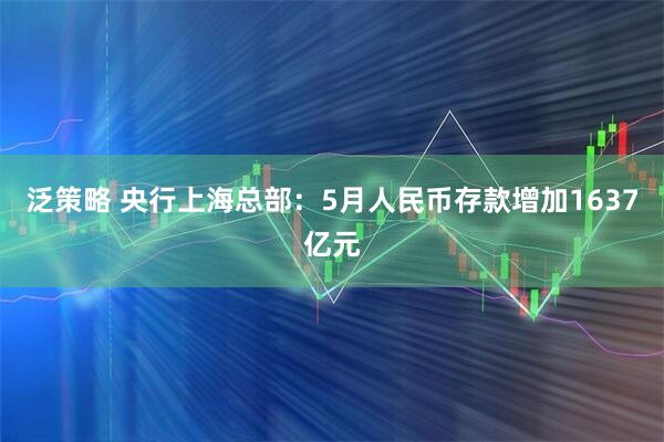 泛策略 央行上海总部：5月人民币存款增加1637亿元