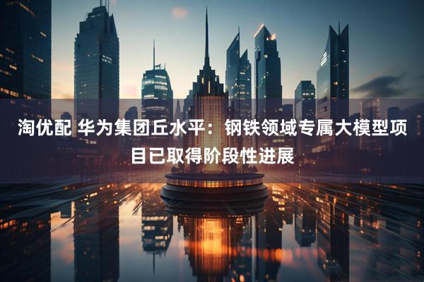 淘优配 华为集团丘水平：钢铁领域专属大模型项目已取得阶段性进展