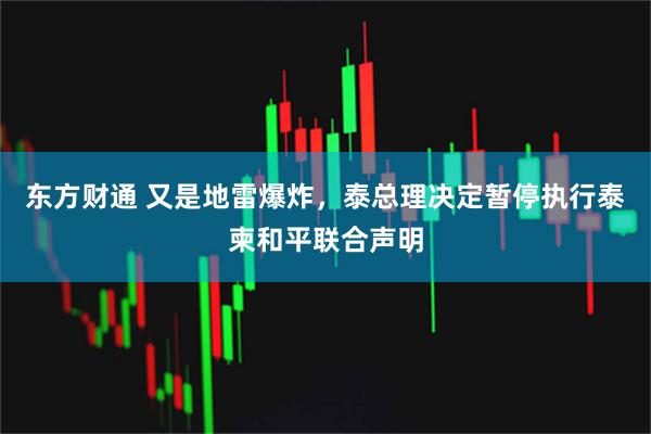 东方财通 又是地雷爆炸,泰总理决定暂停执行泰柬和平联合声明